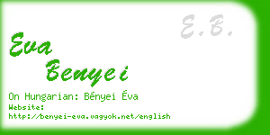 eva benyei business card