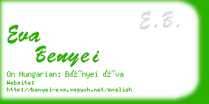 eva benyei business card